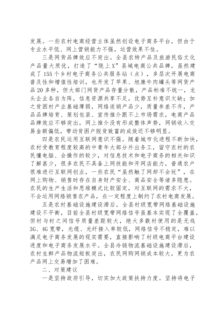 某县农村电商发展调研报告.docx,第2页预览