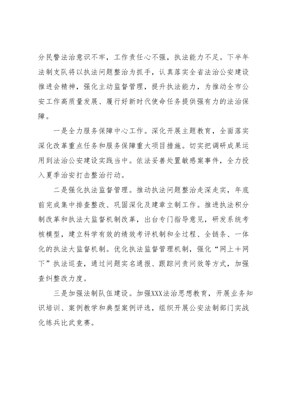 法制支队2023年上半年工作总结和下半年工作打算.docx,第3页预览