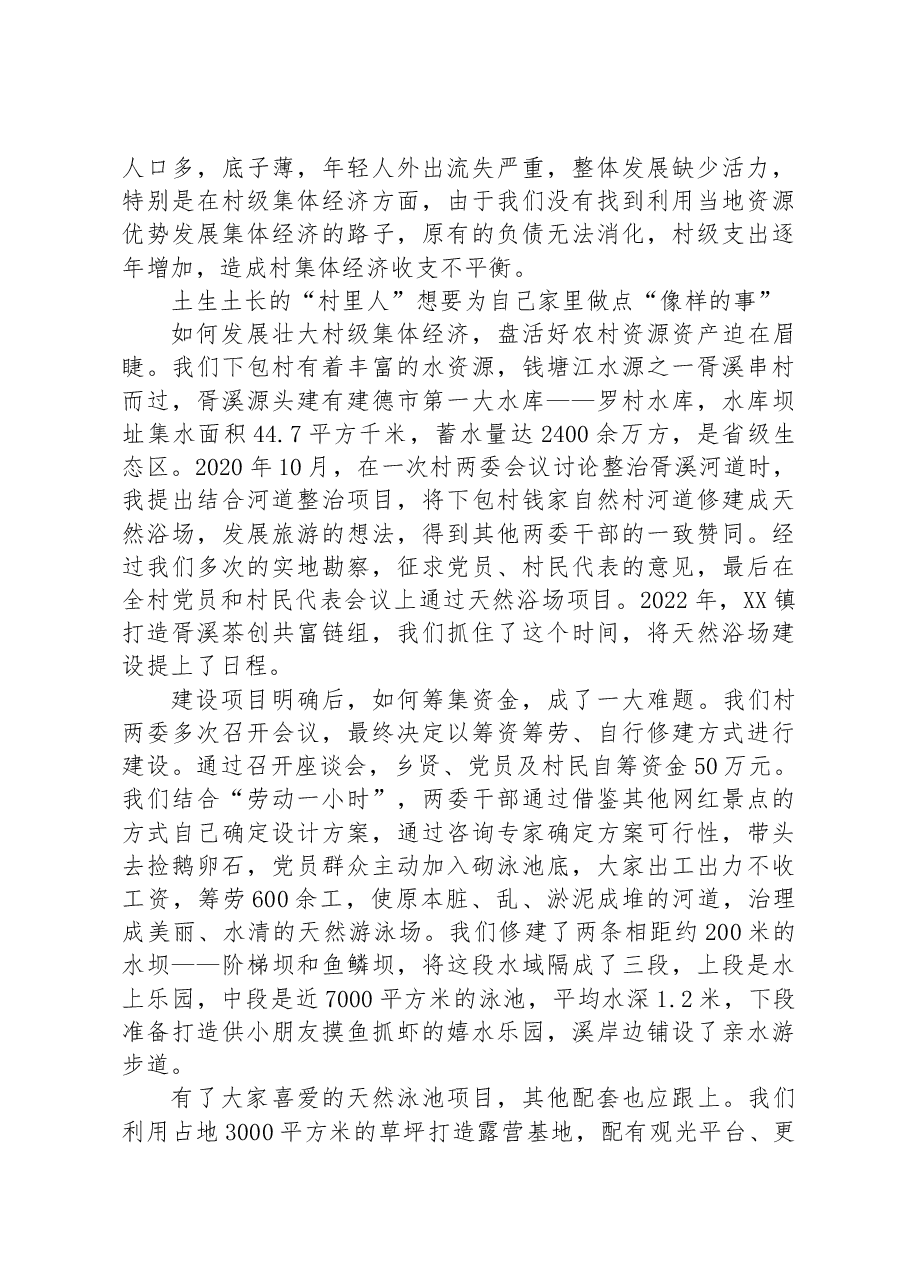 (2篇)村党组织书记座谈会交流发言.docx,第4页预览