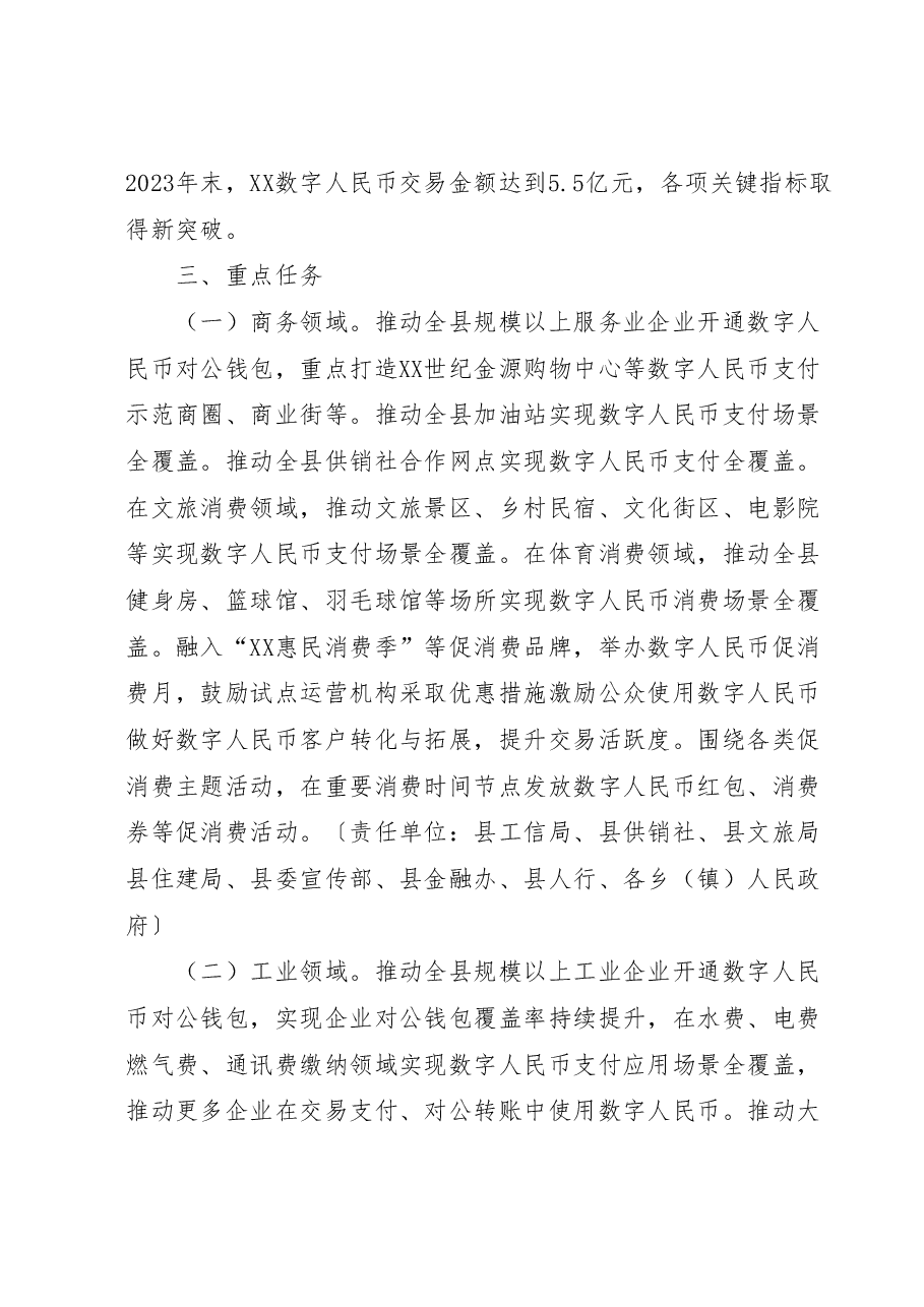 XX县2023年数字人民币试点行动计划.doc,第2页预览