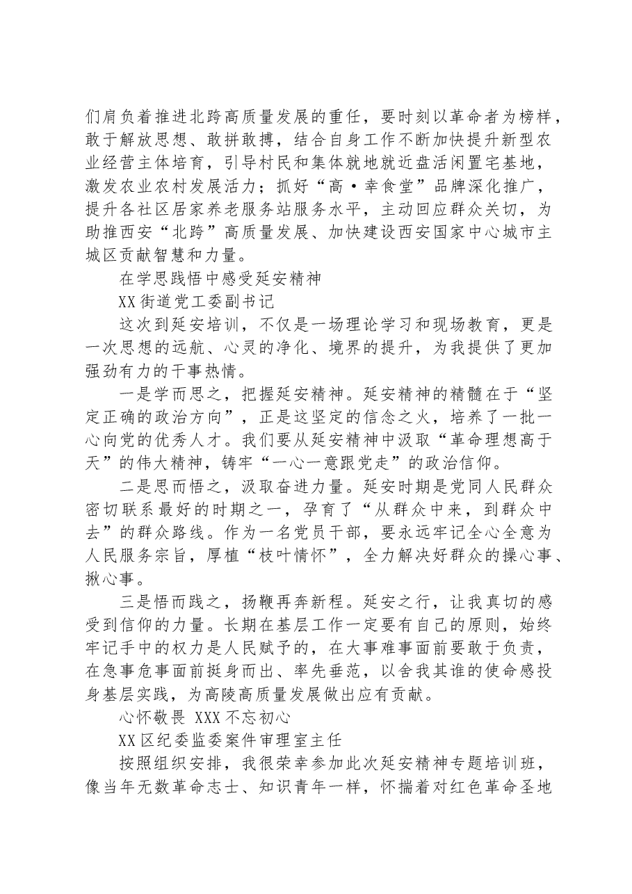 （3篇）新提拔区管领导干部延安精神专题培训心得体会汇编.docx，第2页预览