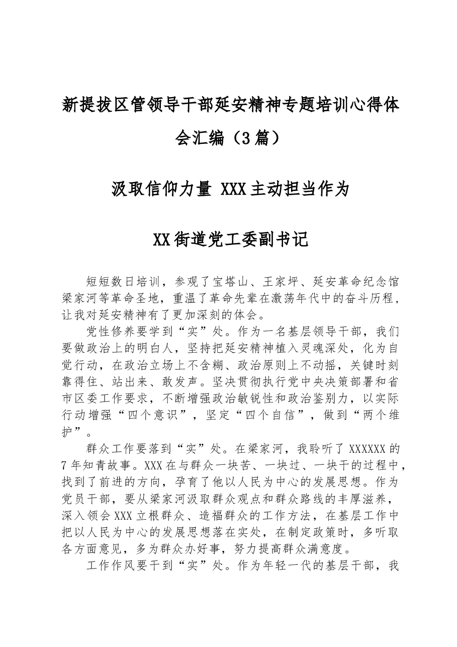 （3篇）新提拔区管领导干部延安精神专题培训心得体会汇编.docx，第1页预览