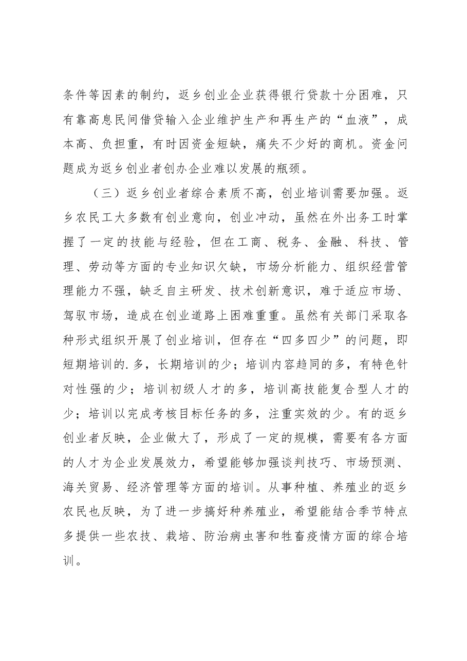 （2篇）乡镇农民工返乡创业情况调研报告.docx，第3页预览