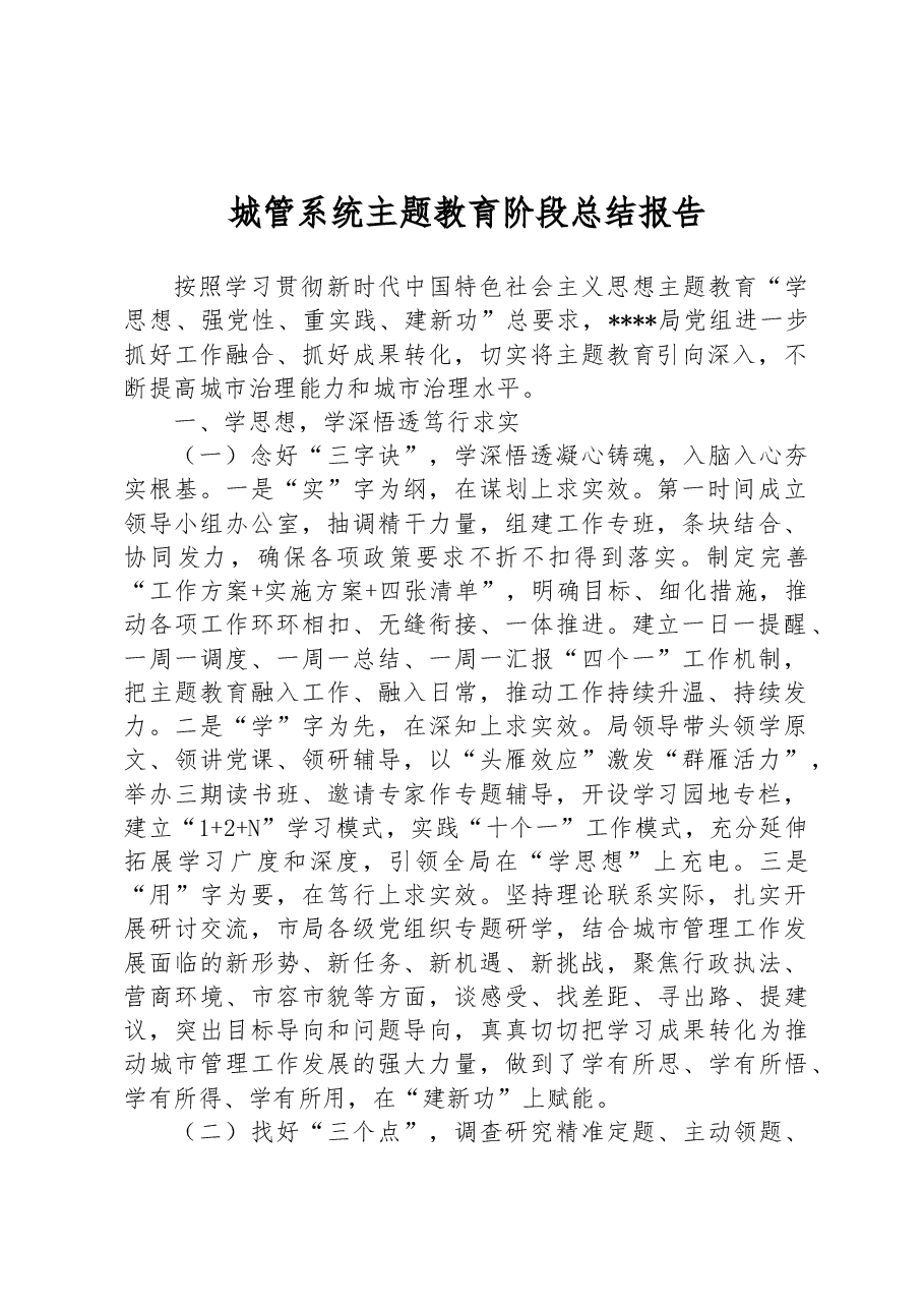 城管系统主题教育阶段总结报告.docx，第1页预览