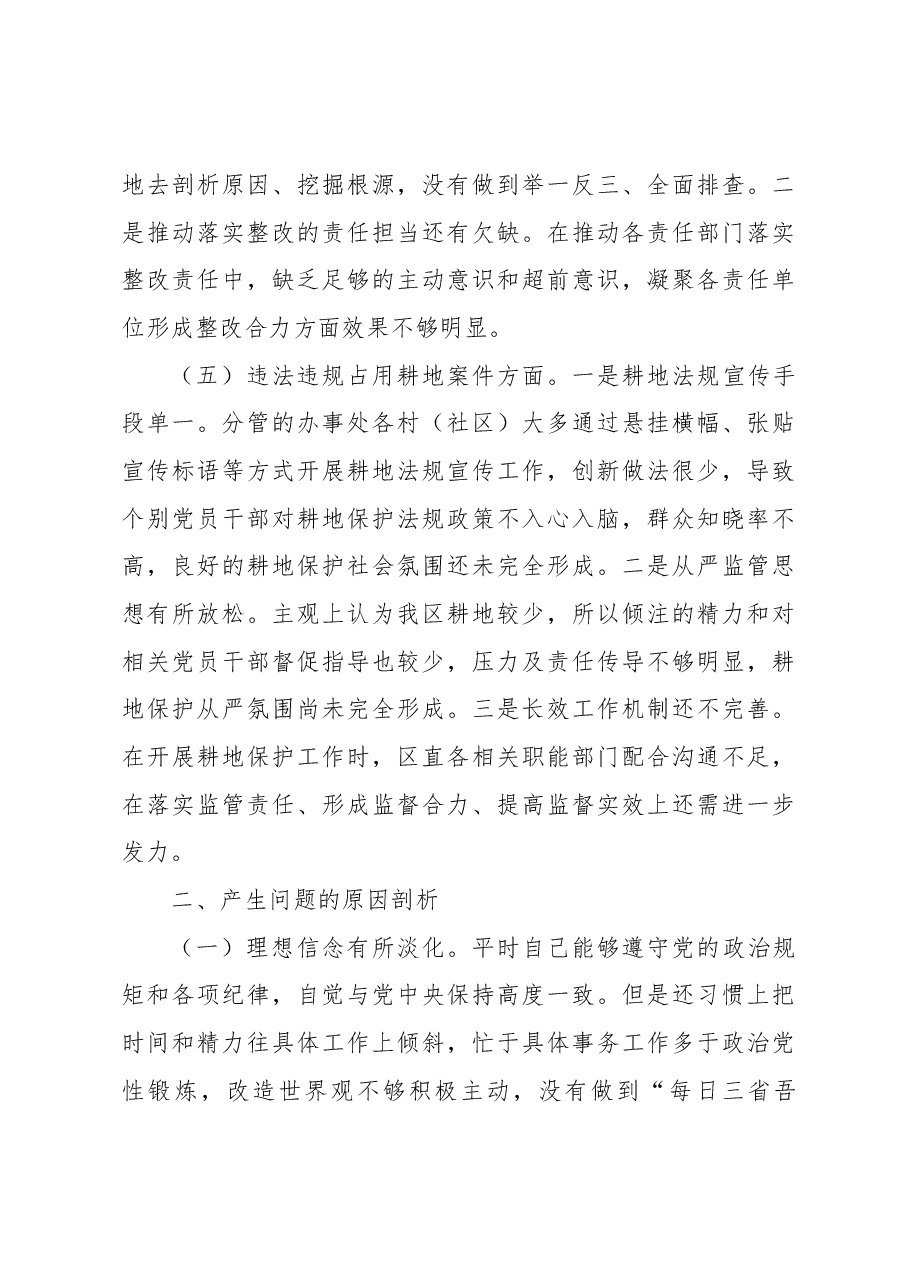 巡视整改民主生活会个人发言提纲.docx,第4页预览