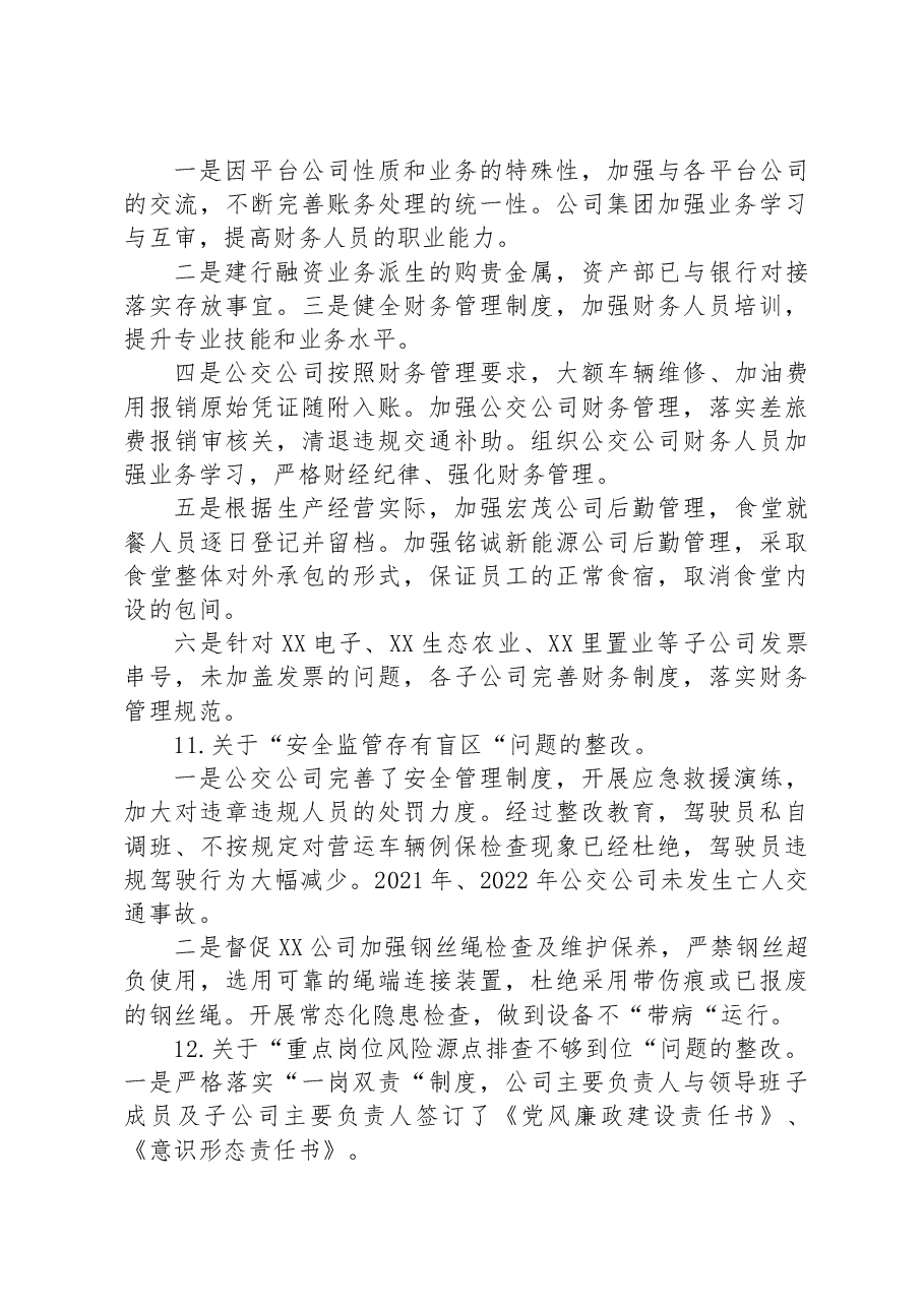 2022——2023年某市XX公司关于巡察整改情况的报告.docx，第4页预览
