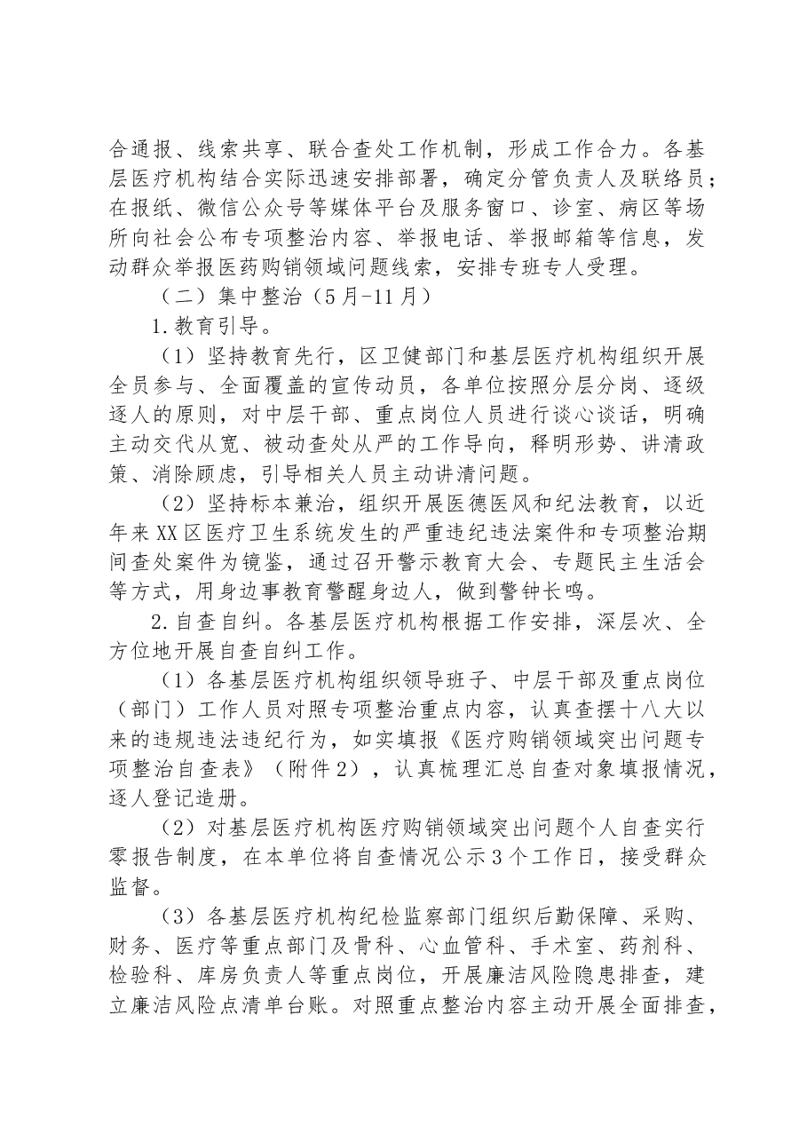 2023年XX区医疗购销领域突出问题专项整治工作方案.docx,第3页预览