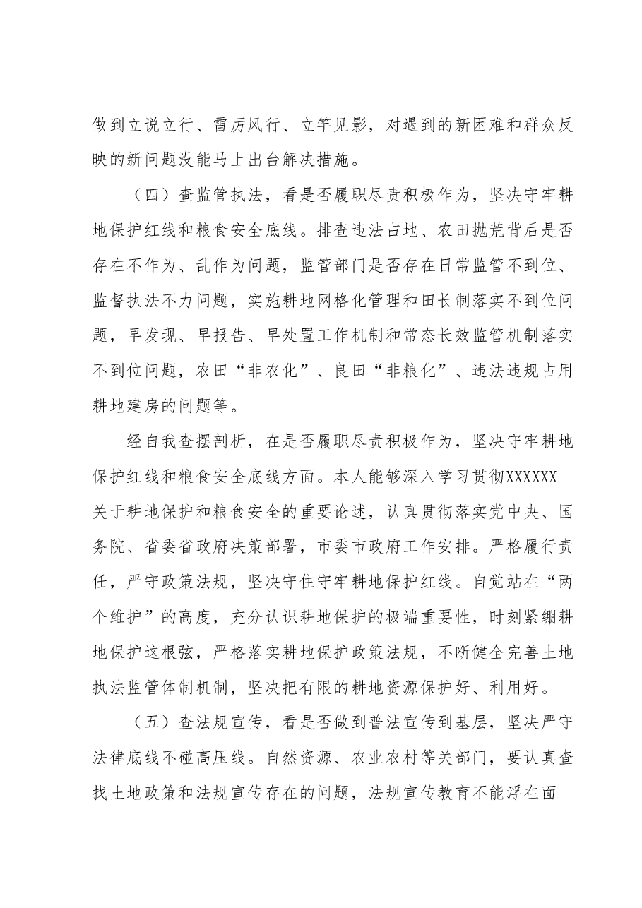 违法违规占地案件以案促改专题民主生活会个人对照检查材料.docx，第4页预览