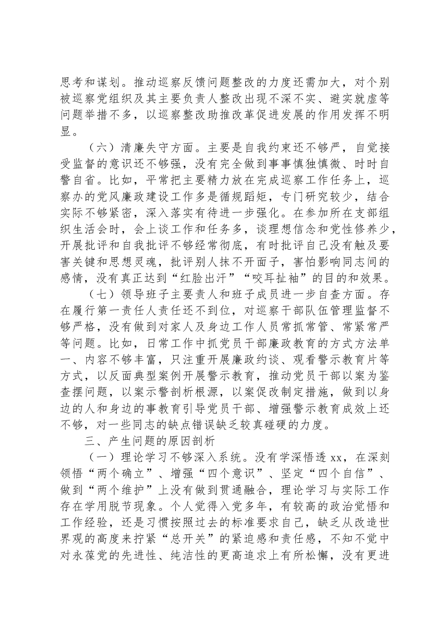 市纪委常委纪检监察干部队伍教育整顿党性分析报告.docx,第4页预览