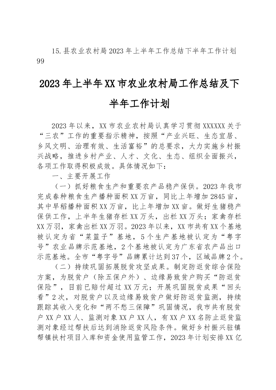 (15篇)2023年上半年工作总结和下半年工作计划汇编.docx,第2页预览