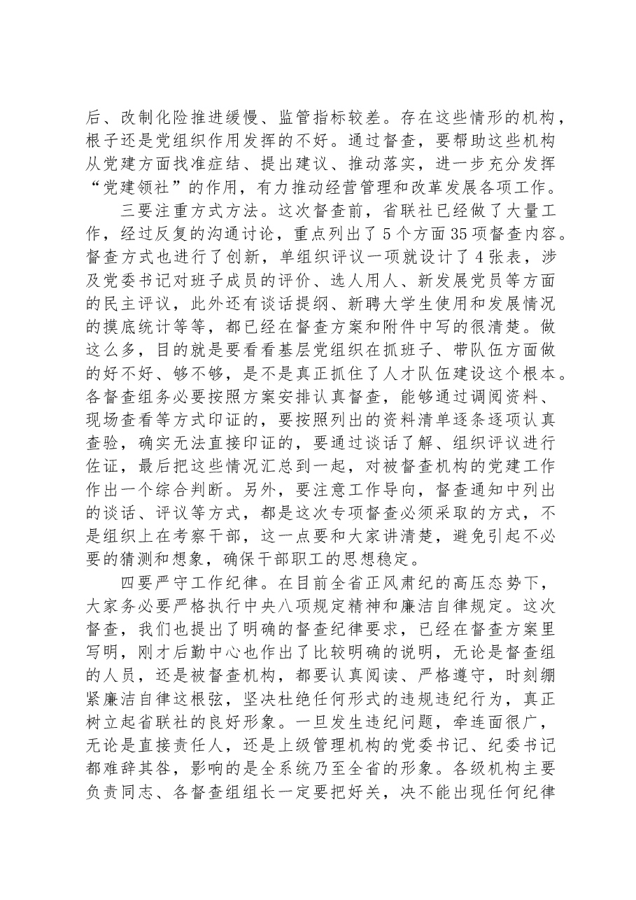 在党建工作专项督查动员部署会讲话.docx,第2页预览