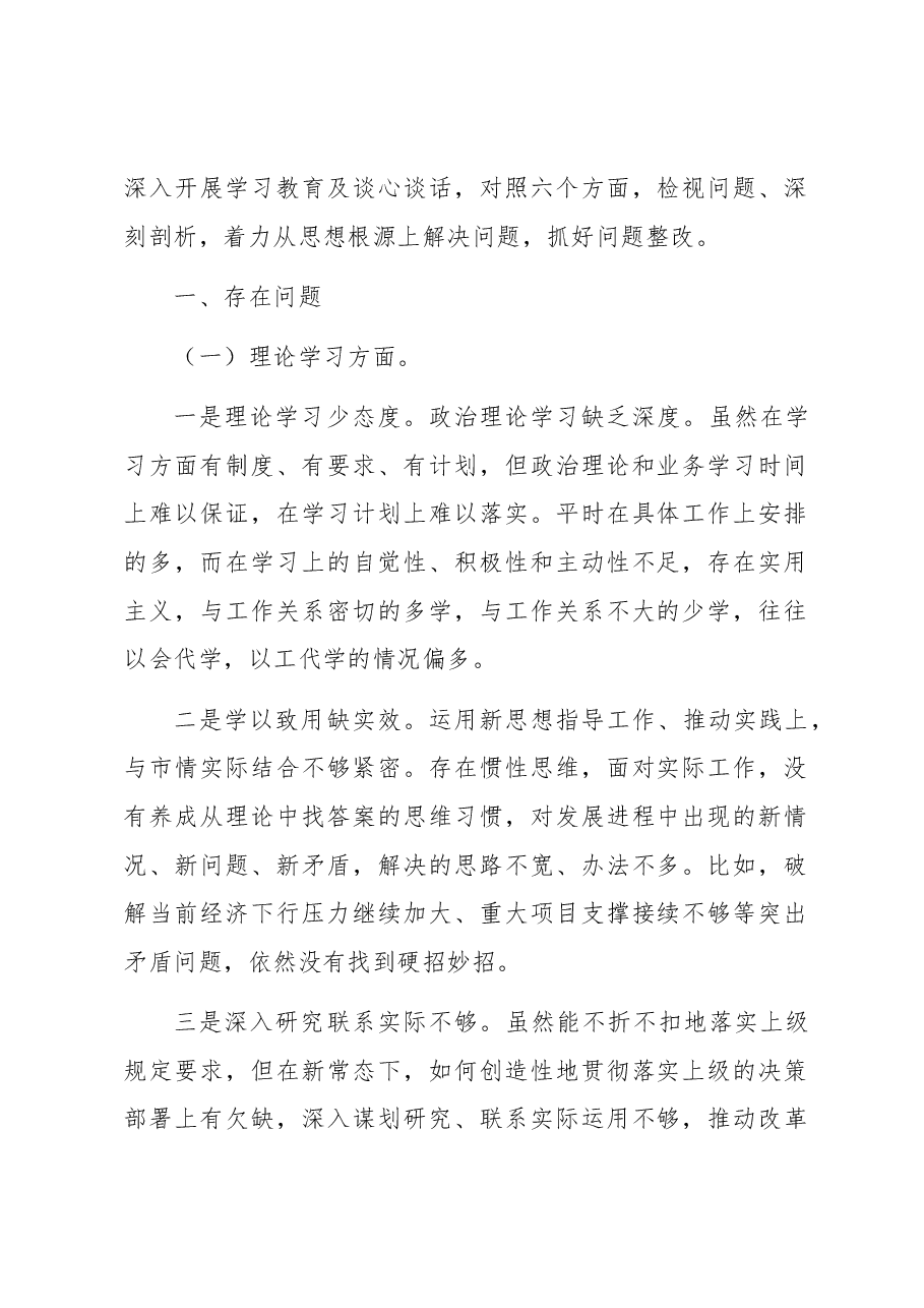 （19篇）2023年主题教育民主生活会资料汇编.docx，第3页预览