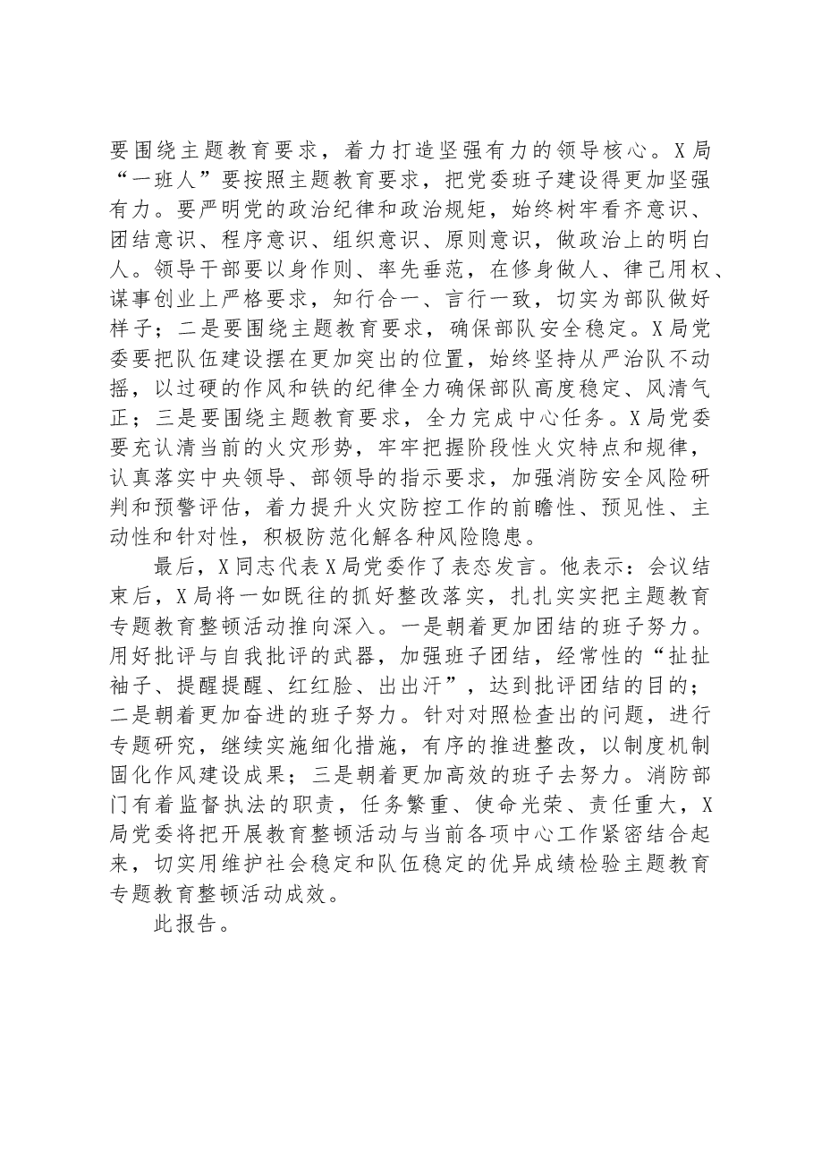 关于党委常委主题教育专题民主生活会情况的报告.docx,第3页预览