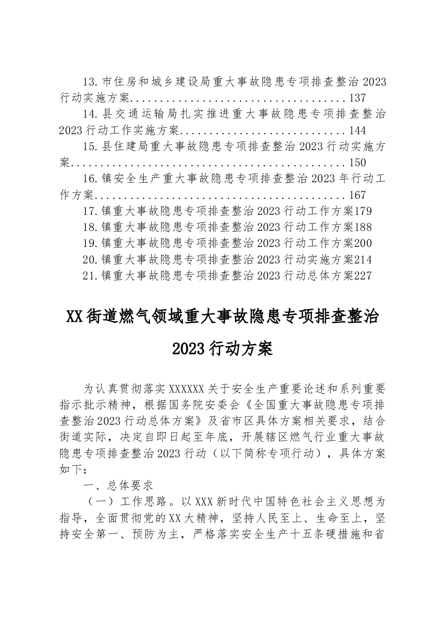 (21篇)2023年重大事故隐患整治工作行动方案汇编.docx,第2页预览