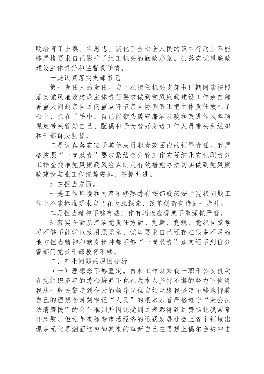 公安机关党员干部教育整顿专题生活会个人照检查材料.docx,第3页预览