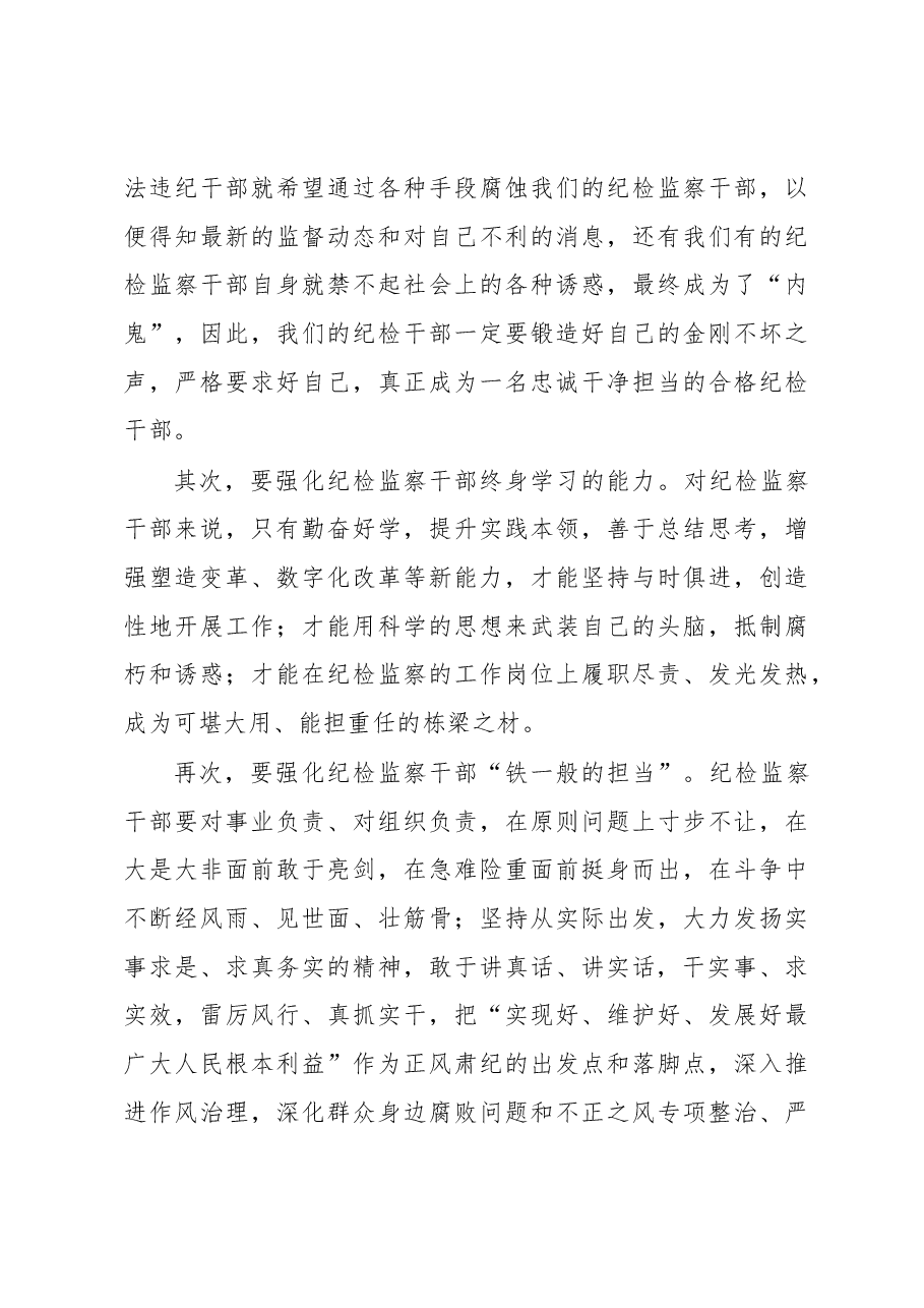纪检监察干部队伍教育整顿学习心得.docx,第4页预览