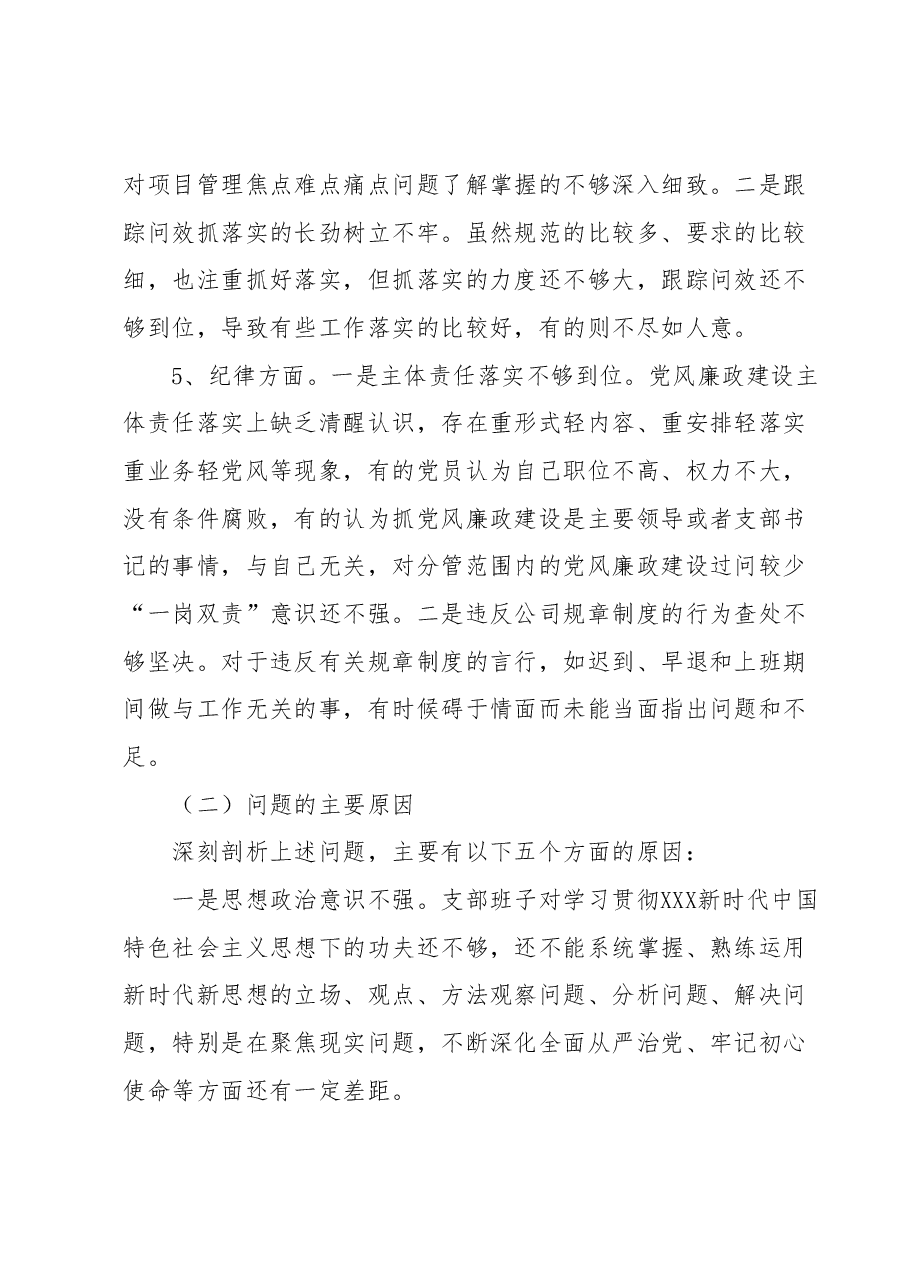 主题教育专题组织生活会领导班子对照检查材料.docx,第3页预览