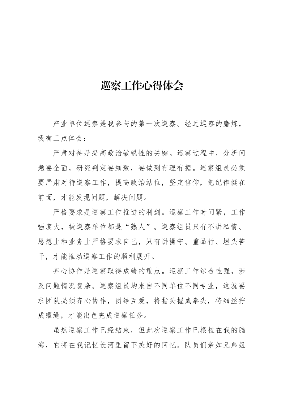 （22篇）巡察工作心得体会汇编.docx，第3页预览