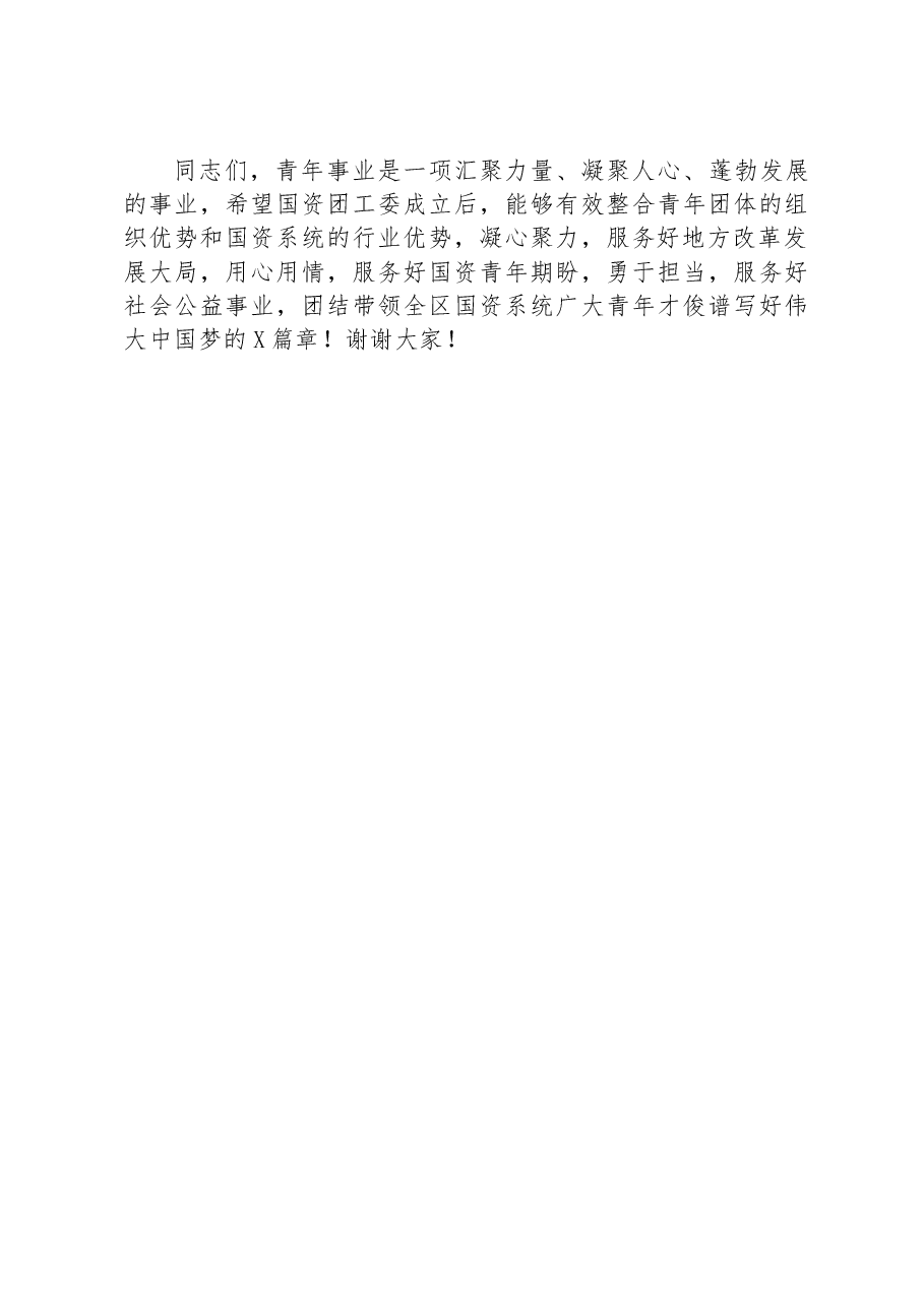在国资系统共青团工作委员会成立大会上的讲话.docx,第3页预览