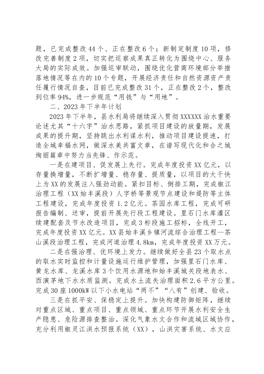 县水利局2023年上半年工作总结及下半年工作思路.docx,第4页预览