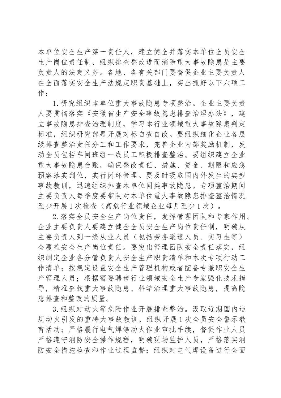 市重大事故隐患专项排查整治2023行动总体方案.docx,第3页预览