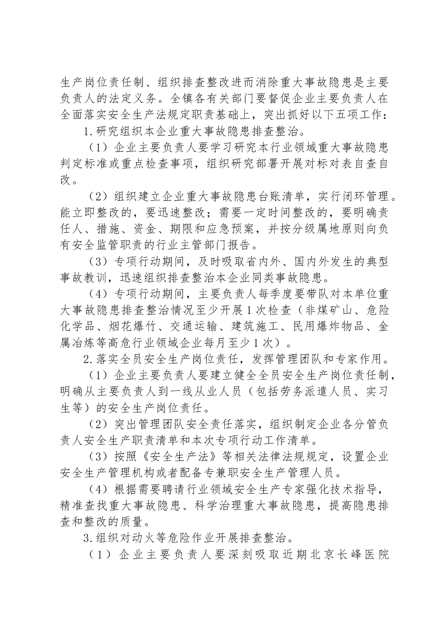 镇重大事故隐患专项排查整治2023行动工作方案(2).docx,第3页预览