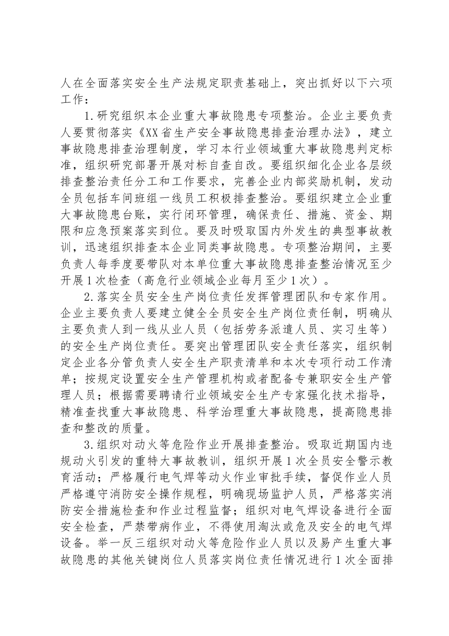 省重大事故隐患专项排查整治2023行动总体方案.docx,第3页预览