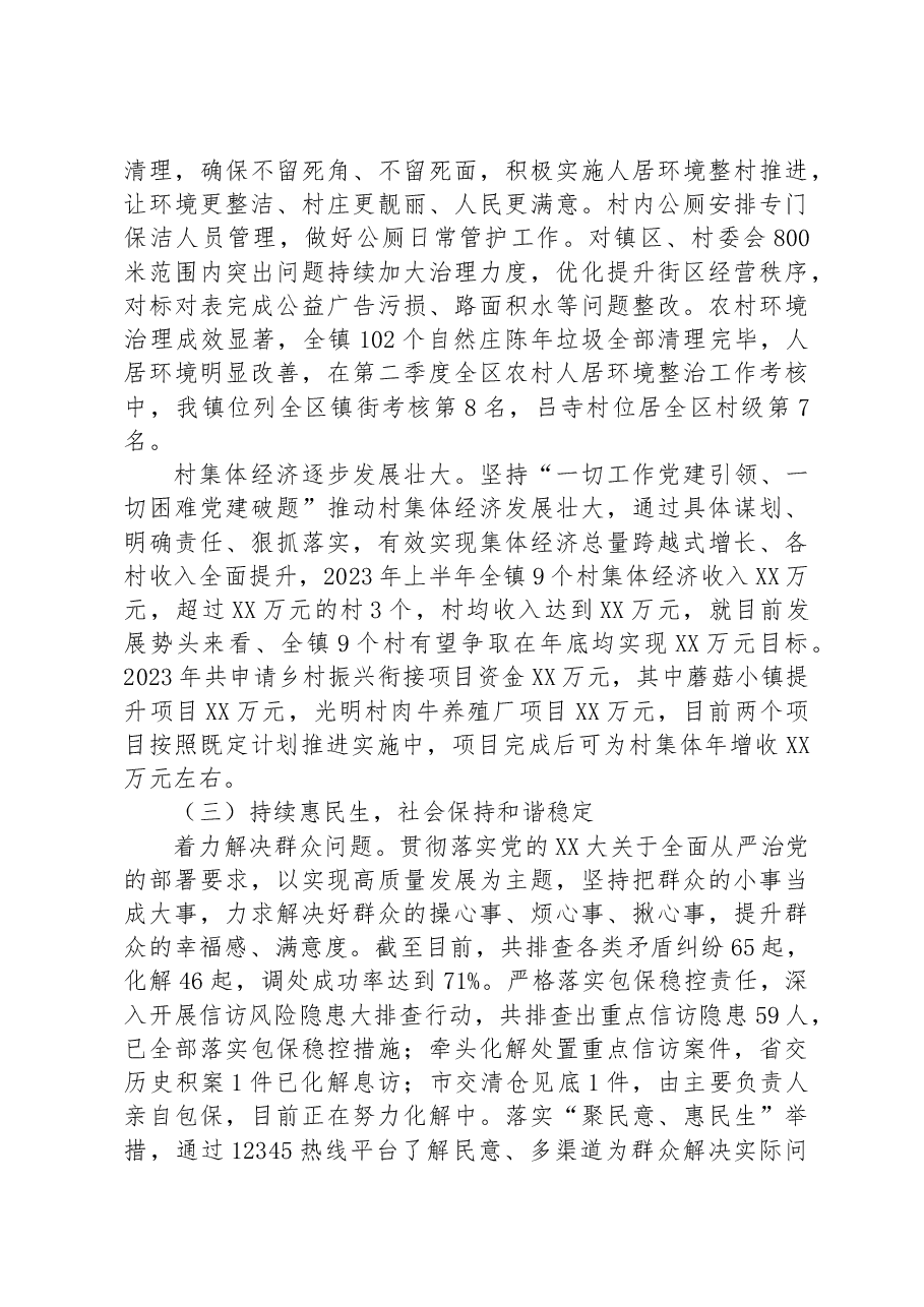 镇2023年上半年工作总结和下半年工作规划 .docx,第3页预览