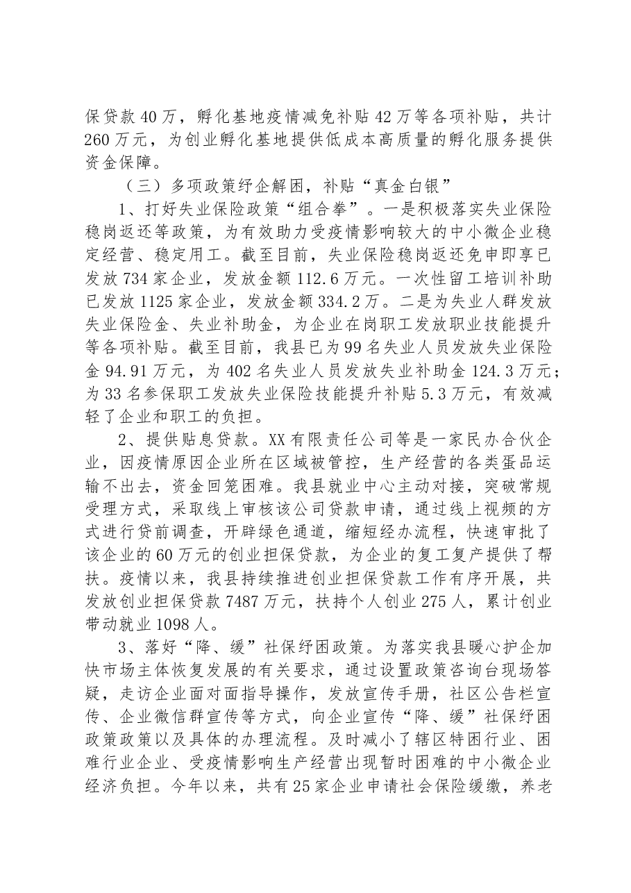 关于我县推进就业创业优化营商环境情况的调研报告.docx,第3页预览