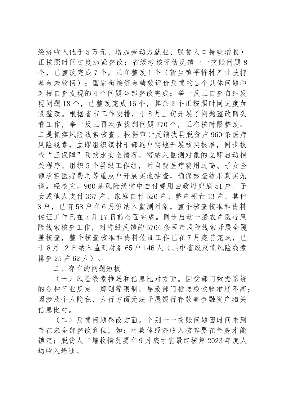 防止返贫监测帮扶挂牌督办工作情况汇报.docx,第4页预览