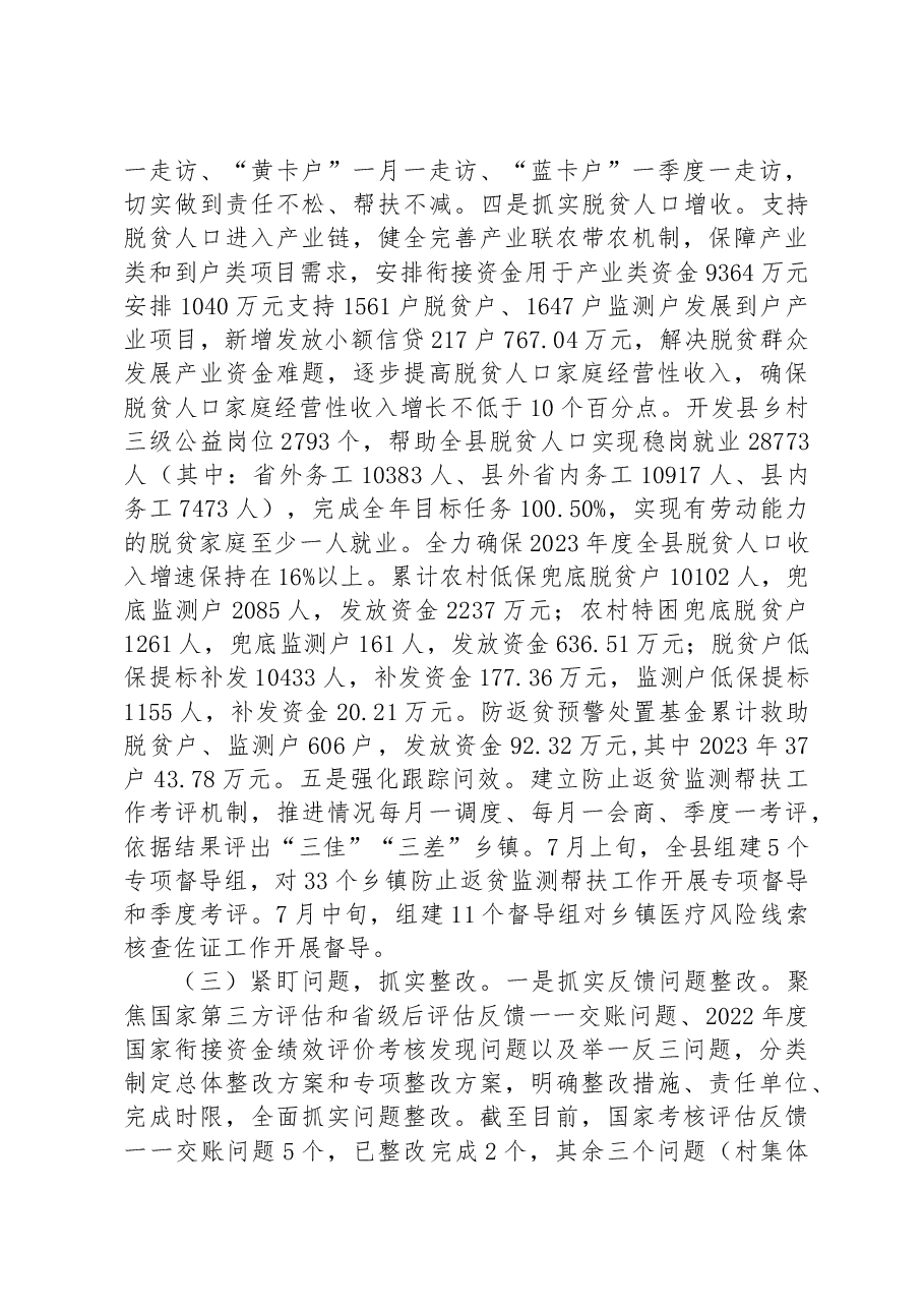 防止返贫监测帮扶挂牌督办工作情况汇报.docx,第3页预览