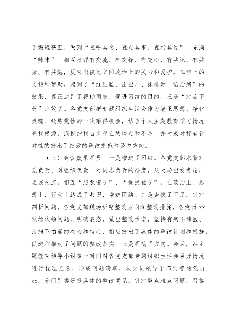 2023年主题教育组织生活会情况报告.docx,第3页预览