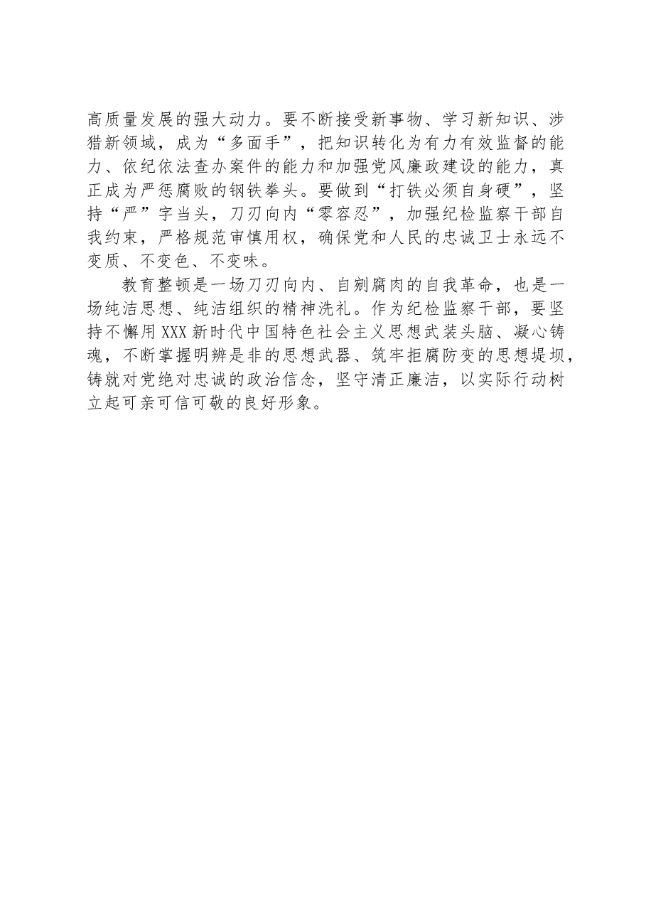 在纪委常委纪检干部教育整顿专题研讨交流会上的发言材料.docx,第4页预览