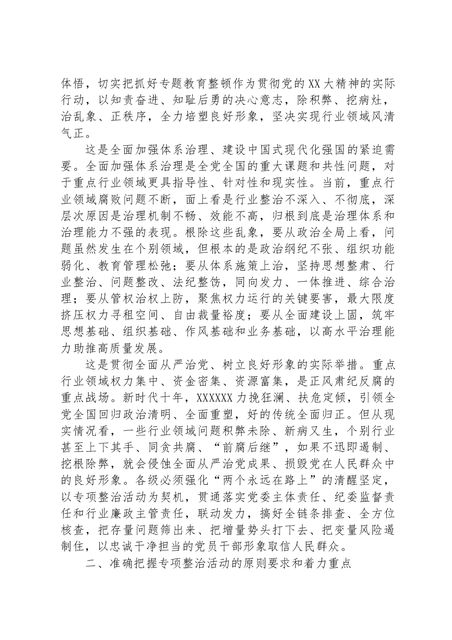 在重点行业领域专项整治动员会上的发言提纲.docx,第2页预览
