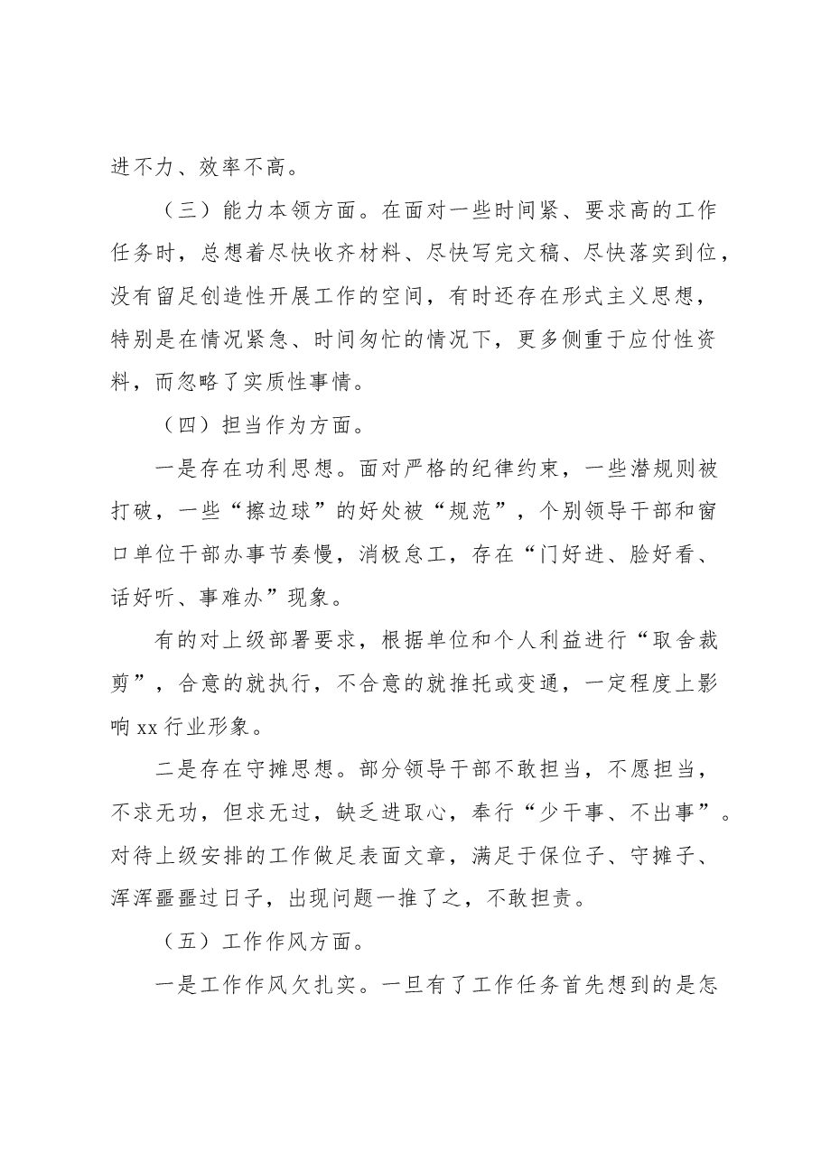领导干部主题教育专题民主生活会对照检查检查材料.docx,第2页预览
