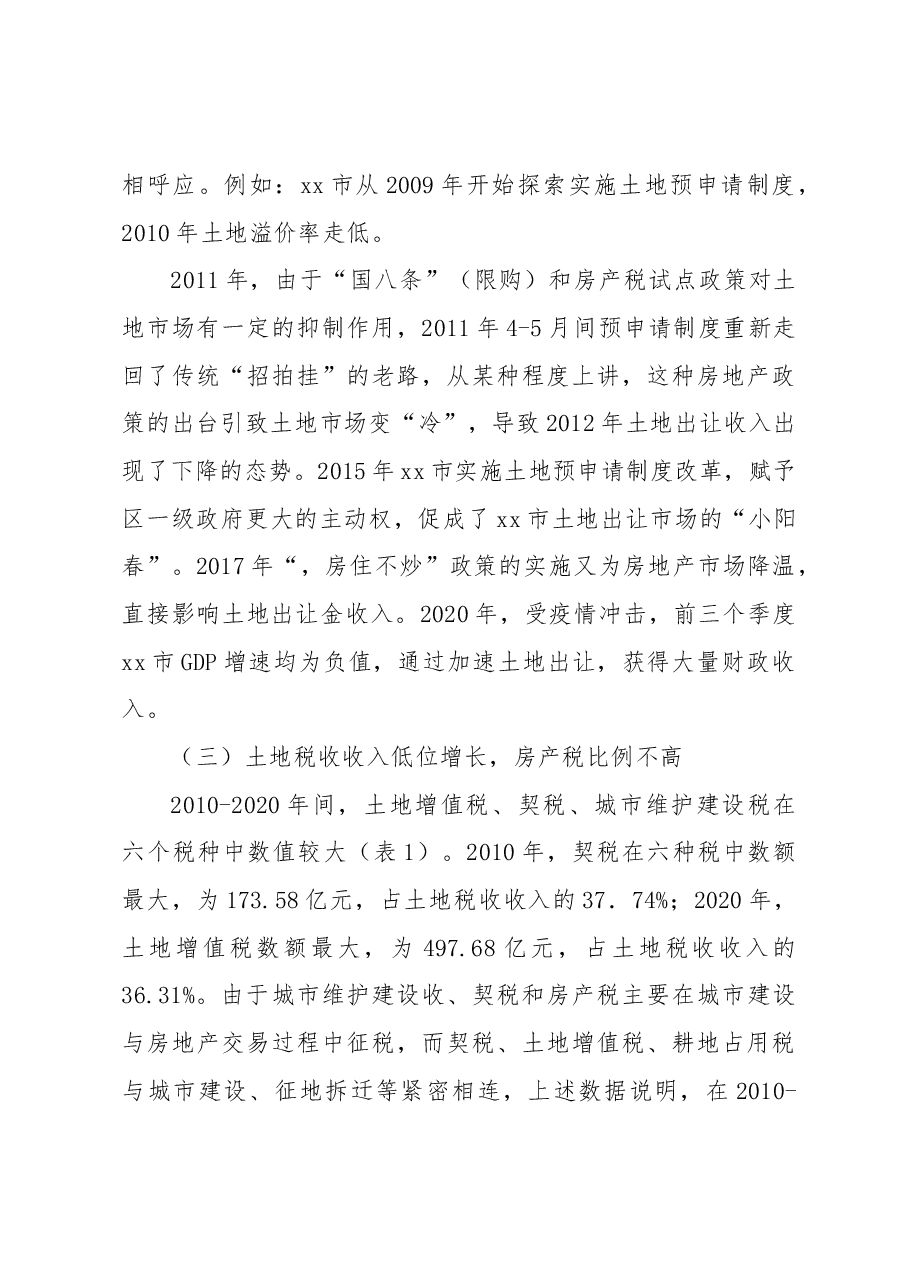 关于全市土地财政发展特点、主要问题及对策建议报告.docx,第4页预览