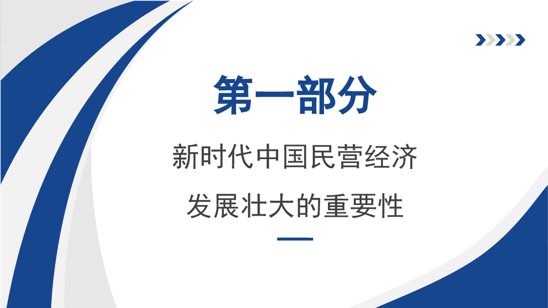 蓝色商务风新时代推动民营经济高质量发展(PPT).pptx,第3页预览