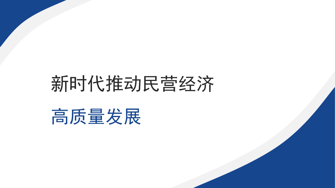 蓝色商务风新时代推动民营经济高质量发展(PPT).pptx,第1页预览