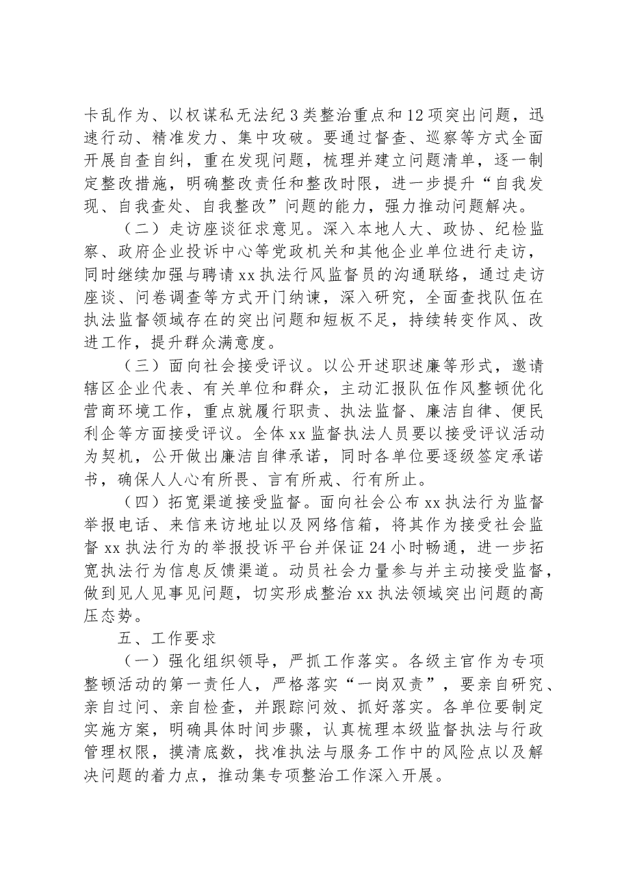 XX市xx队伍集中整治执法领域突出问题专项工作方案.docx,第3页预览