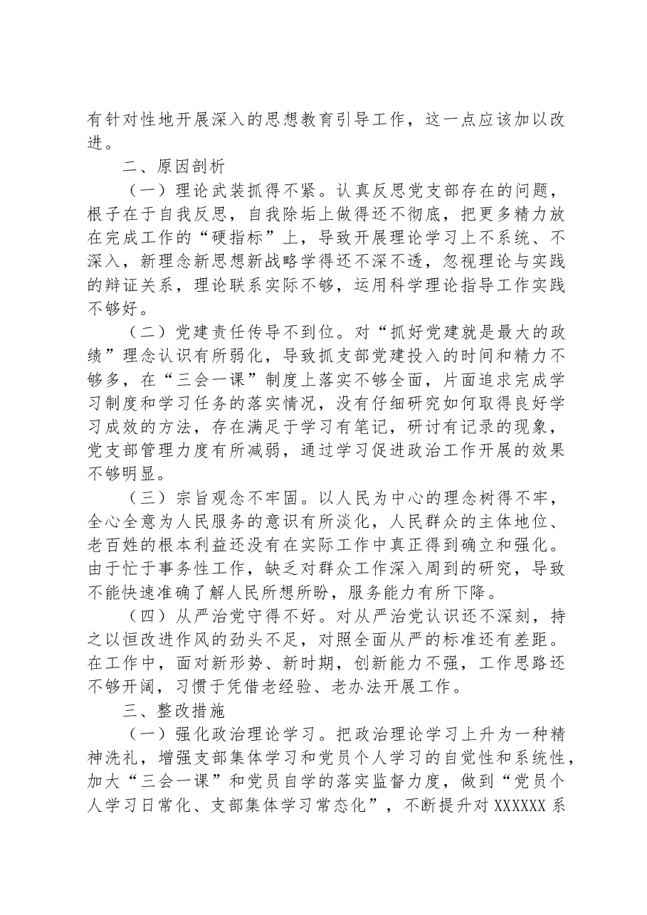 党支部主题教育专题组织生活会对照检查材料.docx,第3页预览