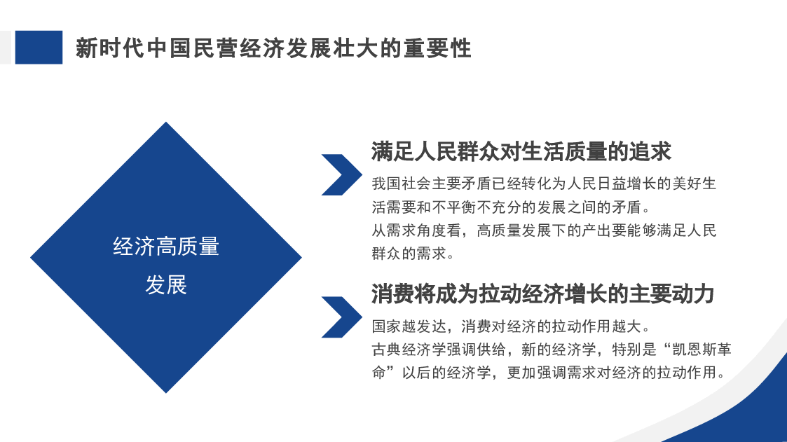 蓝色商务风新时代推动民营经济高质量发展(PPT).pptx,第4页预览