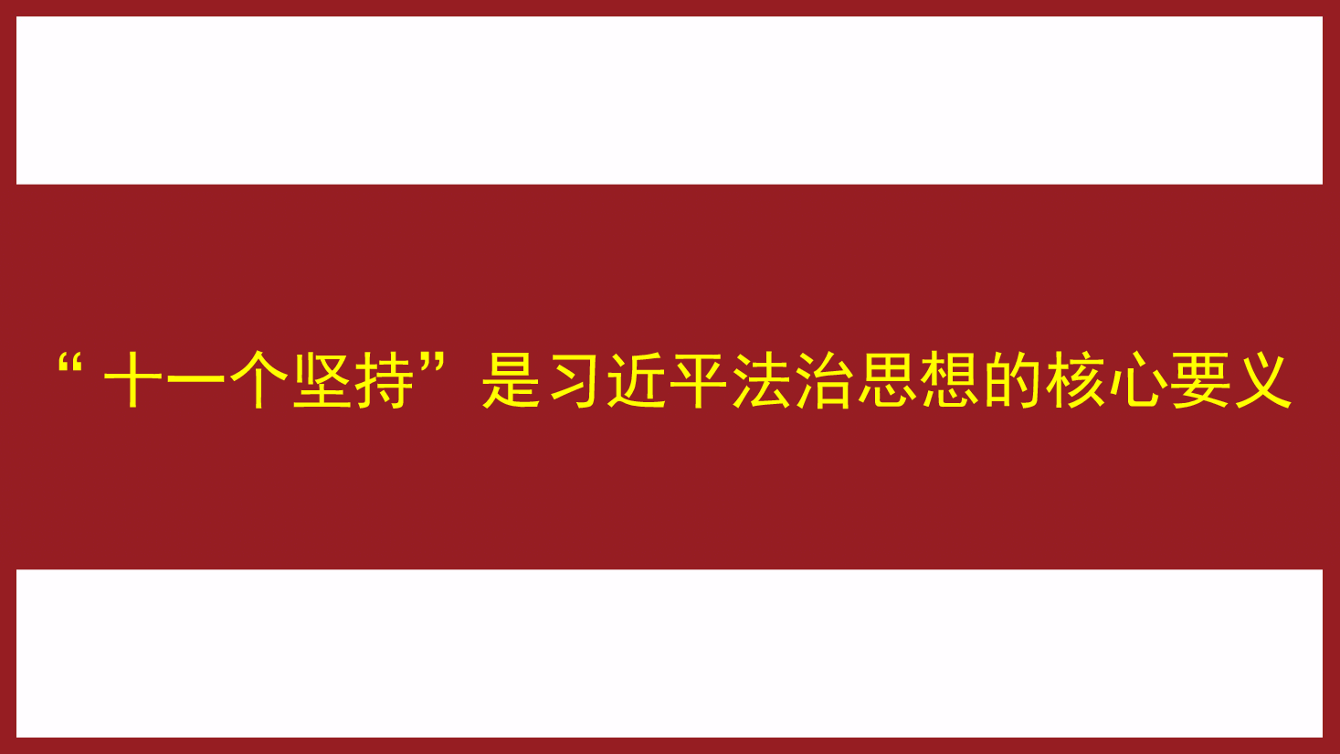 “十一个坚持”是习近平法治思想的核心要义.pptx,第1页预览