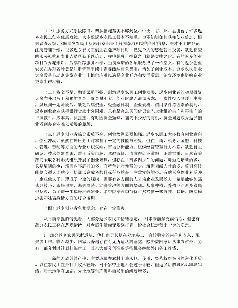 威宁县龙场镇_新龙场镇返乡农民工就业创业调研报告.pdf,第2页预览