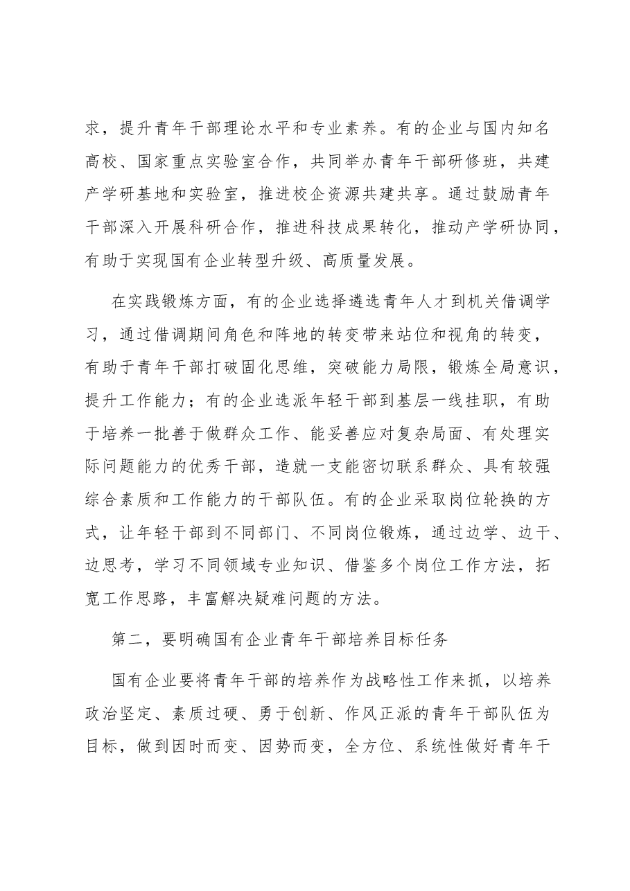 在全市国有企业青年干部培养工作专题会上的讲话.docx,第2页预览
