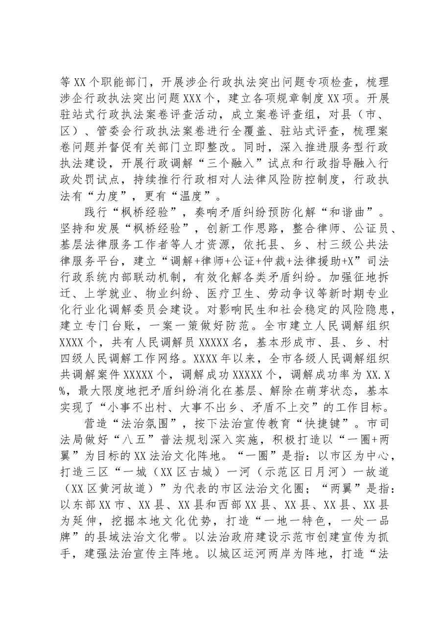 市司法局在全市法治政府建设工作推进会上的汇报发言.docx,第2页预览
