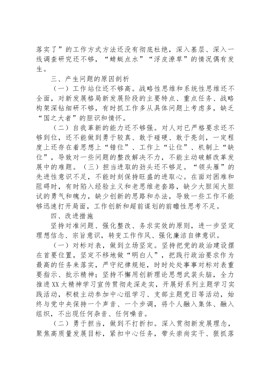 2023年度主题教育民主生活会个人检视剖析材料.docx,第3页预览