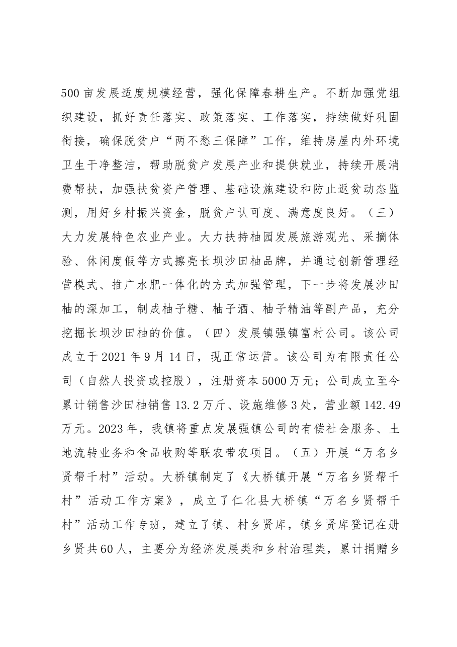 仁化县大桥镇“百县千镇万村高质量发展工程”专题调研报告.docx,第4页预览