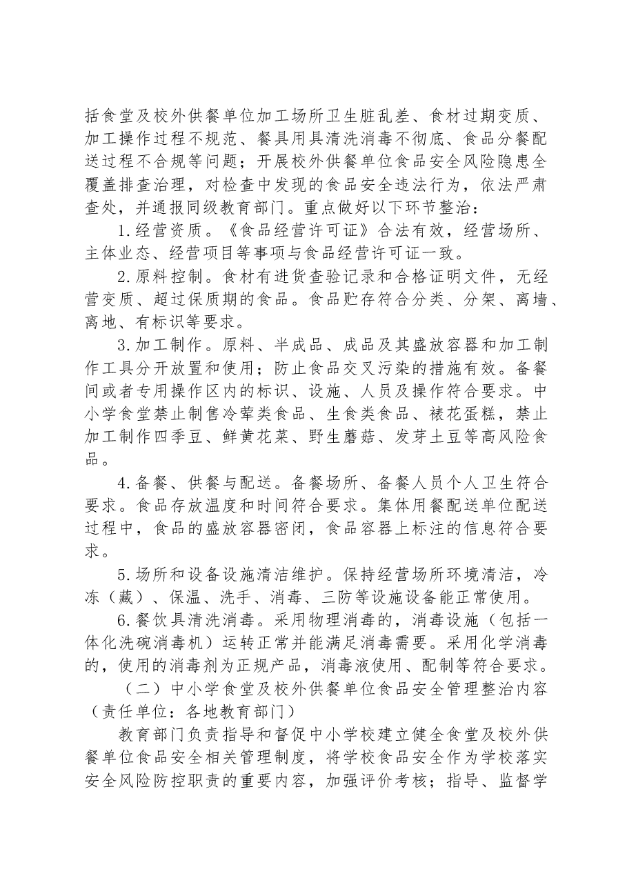 整治中小学配餐及食堂食品安全问题守护青少年“舌尖上的安全”工作方案.docx,第2页预览