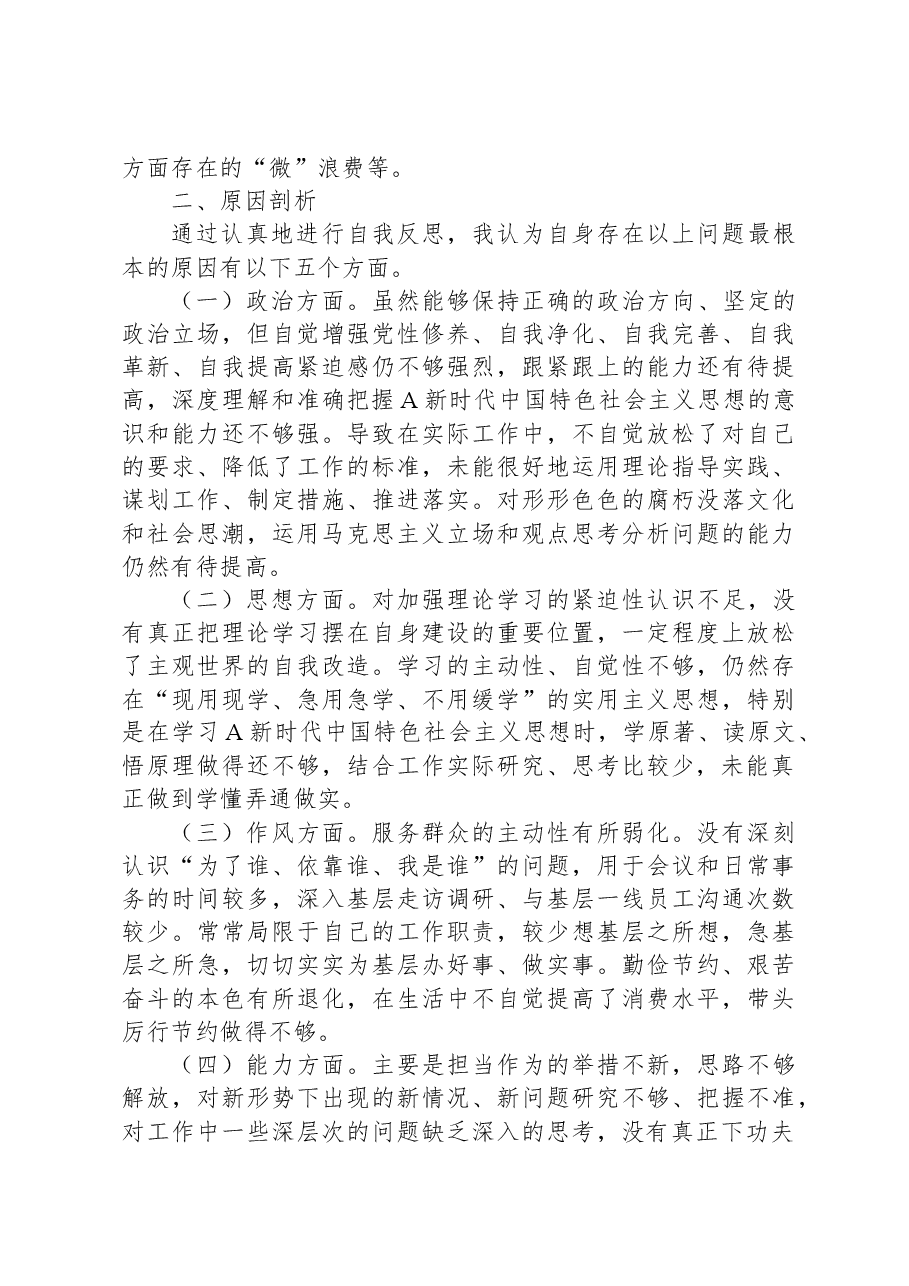 国企班子成员主题教育民主生活会个人对照检查材料.docx，第3页预览