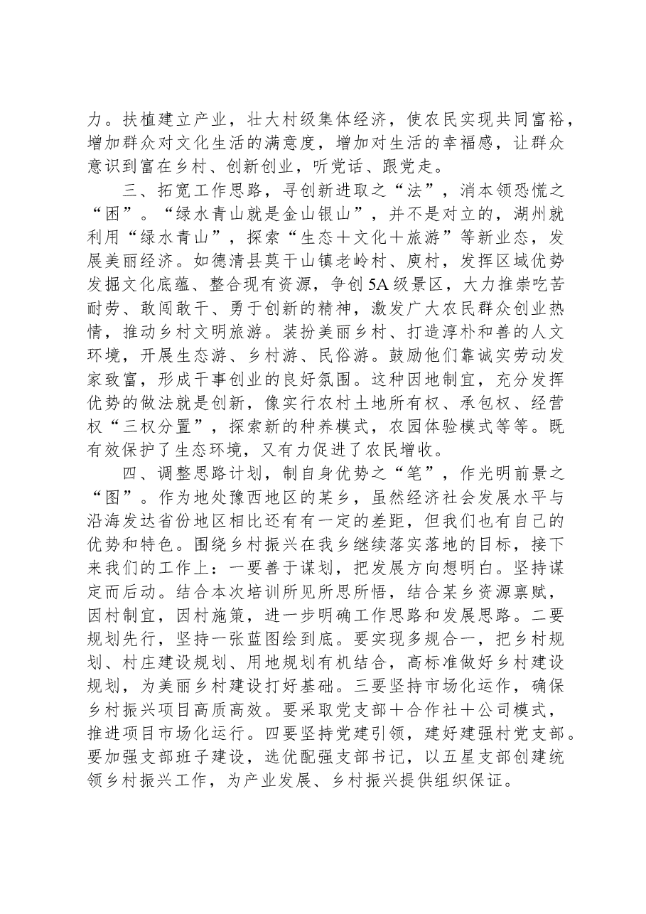 乡党委书记乡村振兴专题培训班心得体会.docx,第2页预览